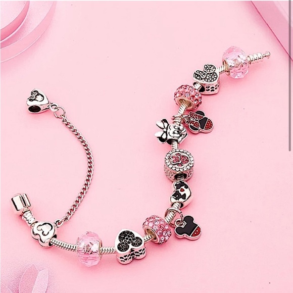 - Disney Mickey Minnie Mouse Charm Bracelet - Picture 3 of 5